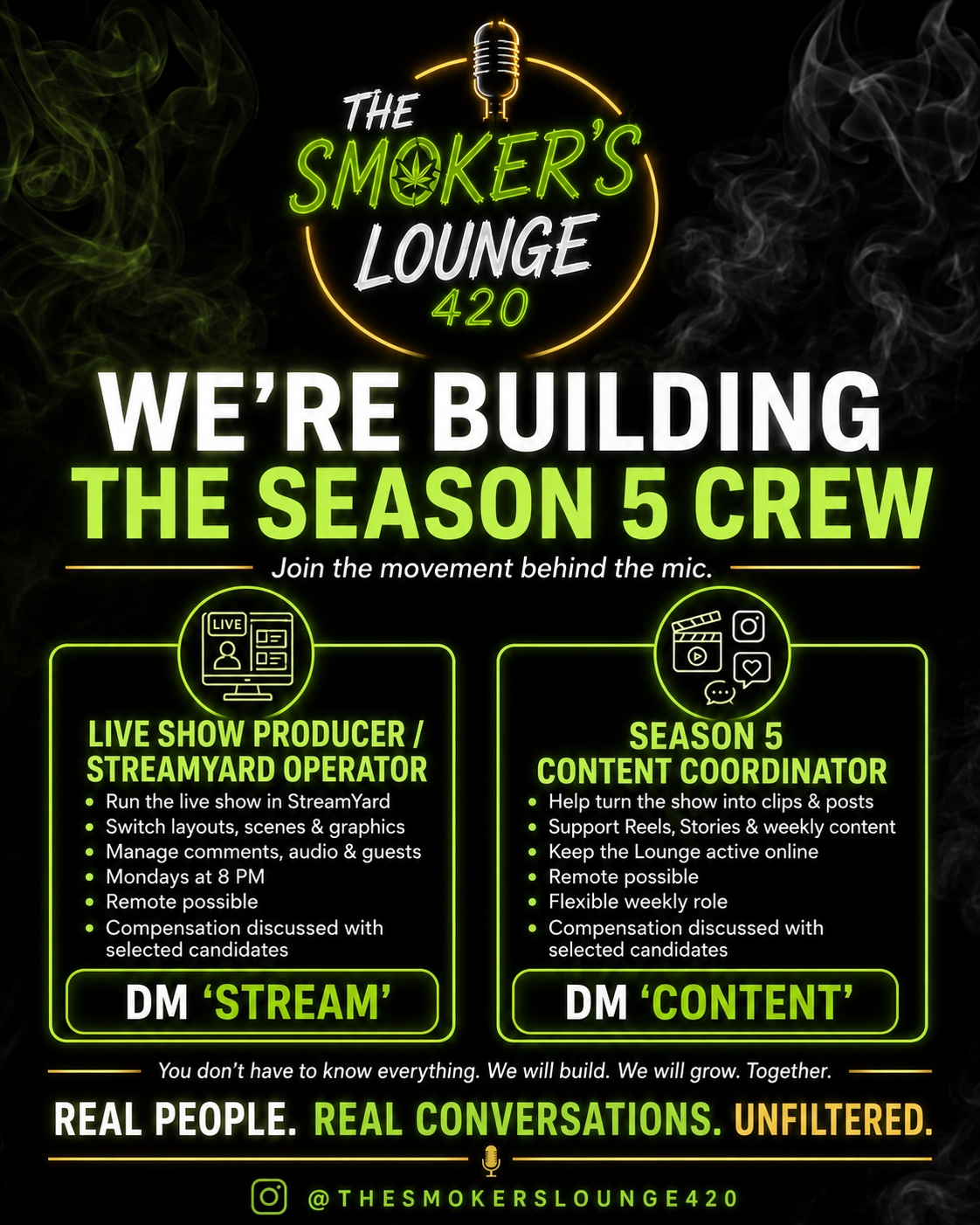 We're building the Season 5 crew